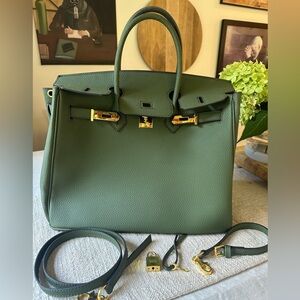 Elegant Green Satchel